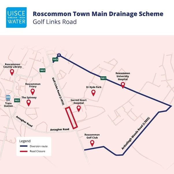 Roscommon Town Main Drainage Scheme - Golf Links Road