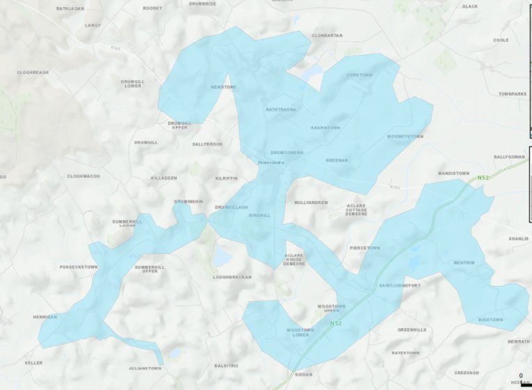 View map of Boil Water Notice area