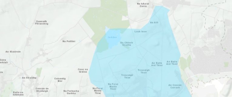 View map of Boil Water Notice area 