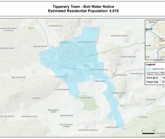 Boil Water Notice on Tipperary Town Public Water Supply lifted with immediate effect