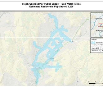 Boil Water Notice for Clogh-Castlecomer Public Water Supply Scheme lifted with immediate effect