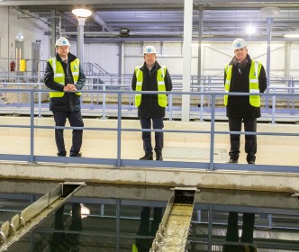 Minister Darragh O’Brien visits Leixlip Water Treatment plant to mark significant milestone in upgrading the plant