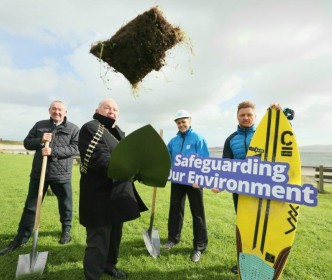 Turfs up in Liscannor as sod is turned on new Wastewater Treatment Plant