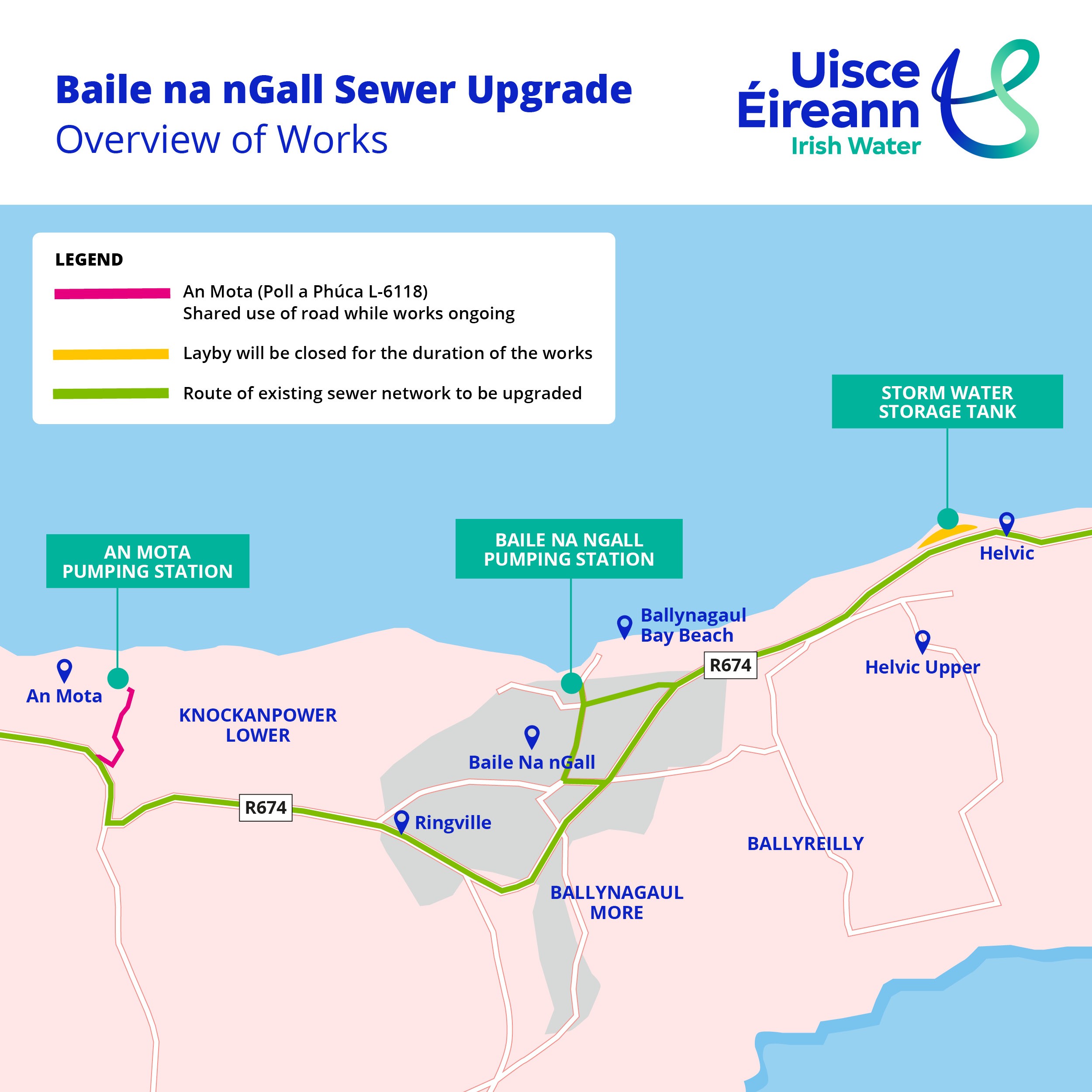 Baile na nGall Sewer Upgrade - Overview of works
