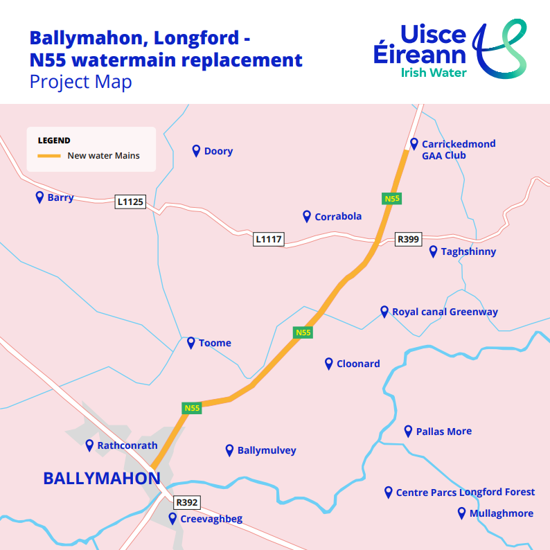 Ballymahon -N55 watermain replacement