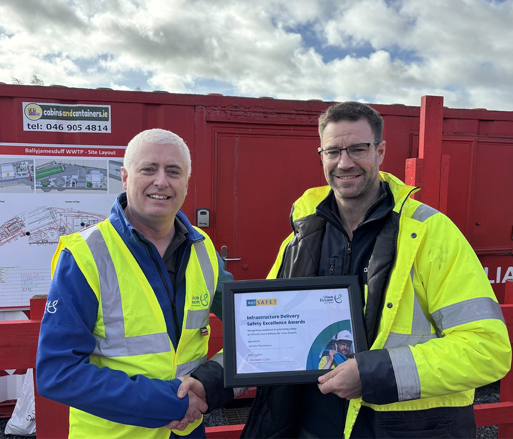 James Fitzsimons being presented with an award