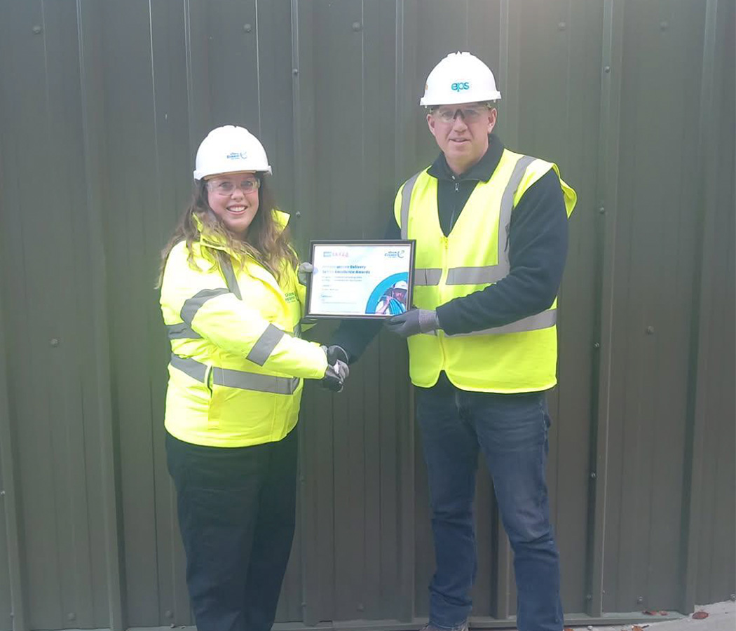 Joseph Watkins being given an award