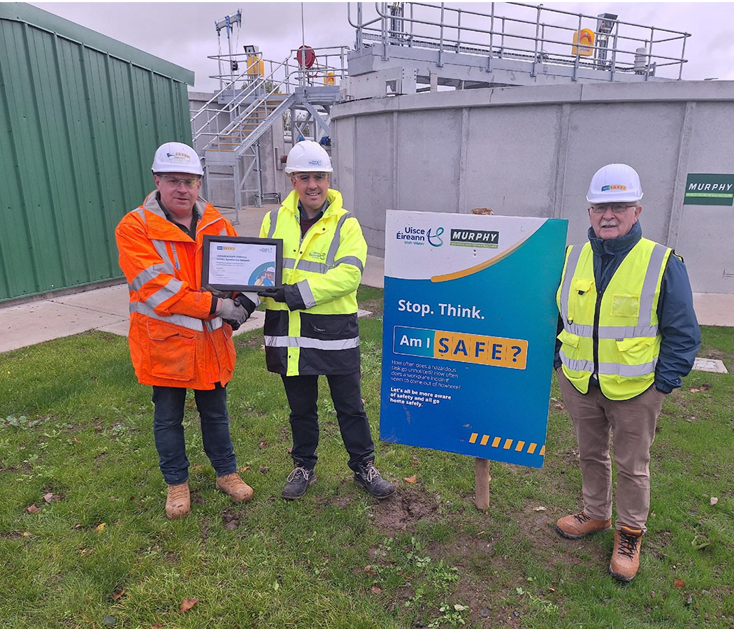 Nick Creed being awarded an award