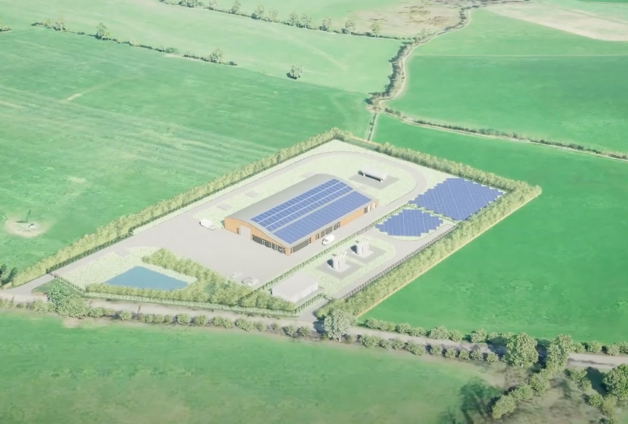 Artistic Representation of infrastructure site - Booster Pumping Station (BPS)