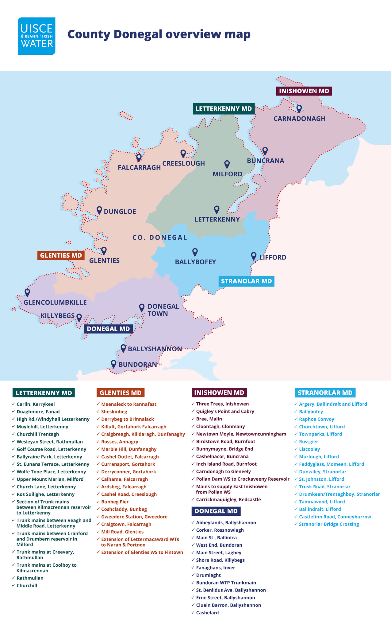 County Donegal overview map 