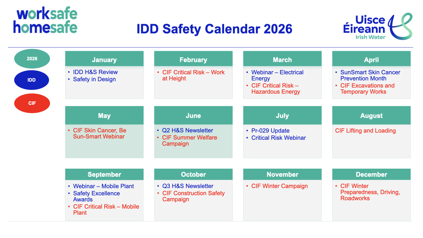Worksafe Homesafe 2026 event calendar