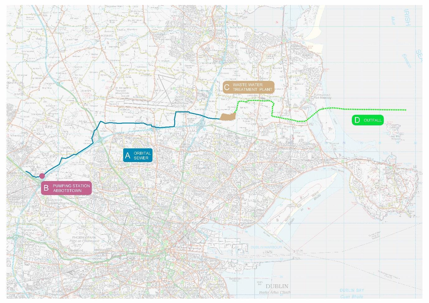 A map for Greater Dublin Drainage solutions map