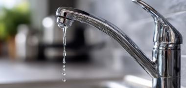 A leaking kitchen tap