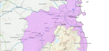 A map of the affected areas within the Greated Dubline Araa for conservation order