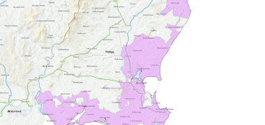 A map of the affected areas within Wexford for conservation order