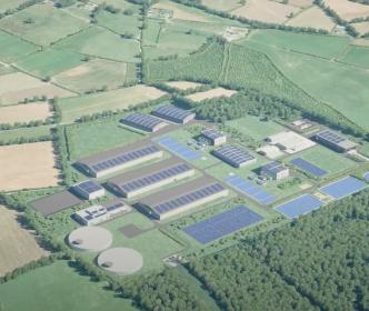Artistic Representation of infrastructure site - Water Treatment Plant (WTP)