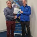 Stephen was presented with his Award by Alan Morrissey, UÉ.