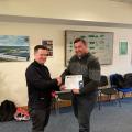 Ben was presented with his Award by Eoin Ahern, UÉ