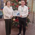 Darren was presented with his Award by Veronica Harrington, UÉ