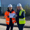 Annemarie is pictured here with Sinéad Kennedy who presented the award