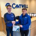 Cathal Delaney, a Graduate Engineer working with Cantwells Engineering, pictured here with Pierce Meade from the HSQE team