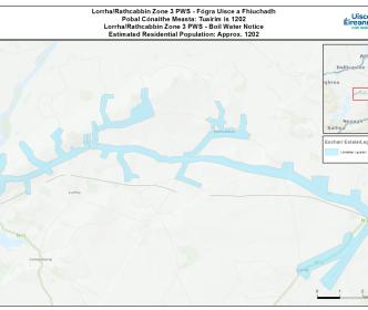 map of affected area for Rathcabbin Boil Water Notice