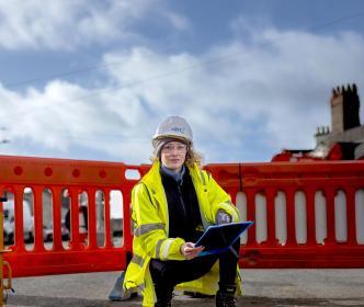 Uisce Éireann engineer during works