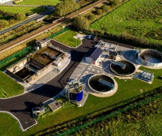Aerial view of Ballymote Wastewater Treatment plant