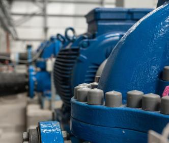 A close up of a machinery in a treatment plant